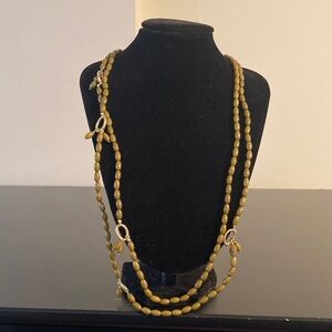 Pilgrim Gold Beaded Necklace with Silver Accents